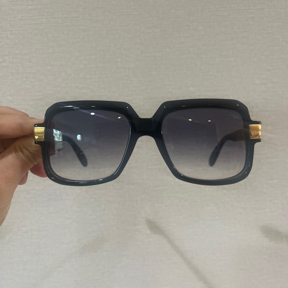 Cazal 607 Sunglasses - M. 607 Col. 001 Black & Gold 56-18-140mm Made Germany